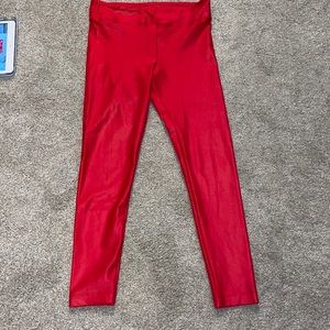 Koral Lustrous infinity high rise leggings red metallic shimmer